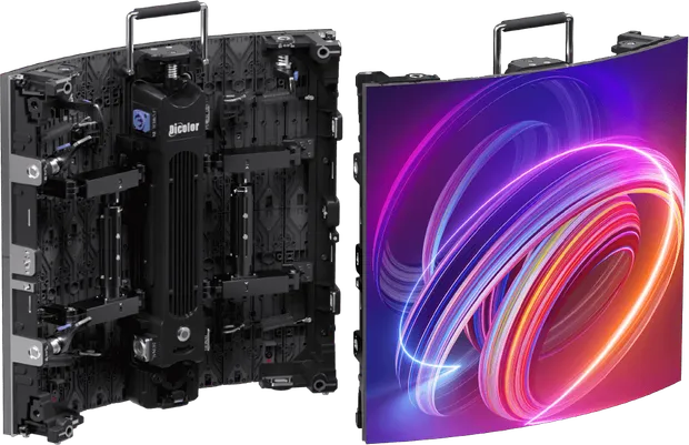 Gabinete modular flexible para pantalla LED curva